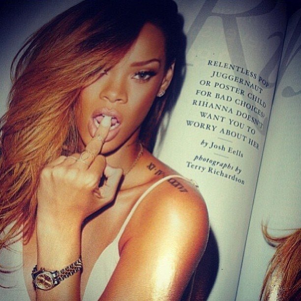 Первые фото Rihanna в журнале Rolling Stone (США) за февраль 2013.