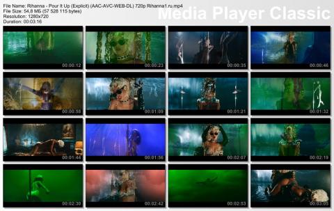 Клип Rihanna - Pour It Up 720p скринлист