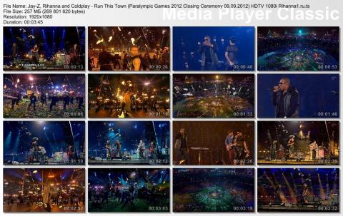 Jay-Z, Rihanna - Run This Town (Paralympic Games 2012 Closing Ceremony) HDTV 1080i  скринлист