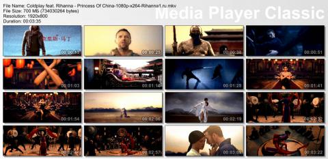 Клип Coldplay - Princess Of China ft. Rihanna HD Master 1080p скринлист