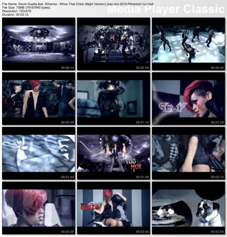 Клип David Guetta feat. Rihanna - Who&#039;s That Chick? (Night Version) WEB скринлист