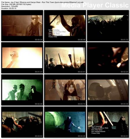 Клип Jay-Z feat. Rihanna &amp; Kanye West - Run This Town DVD (Vob) скринлист