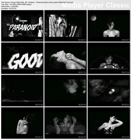 Клип Kanye West feat. Mr. Hudson - Paranoid DVD (Vob) скринлист