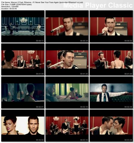 Клип Maroon 5 feat. Rihanna - If I Never See Your Face Again DVD (Vob) скринлист