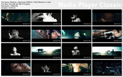 Клип Rihanna - Diamonds WEB-DL 720p скринлист