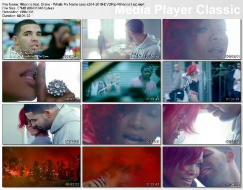 Клип Rihanna feat. Drake - What&#039;s My Name? DVDRip скринлист
