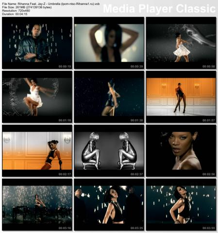Клип Rihanna feat. Jay-Z - Umbrella DVD (Vob) скринлист