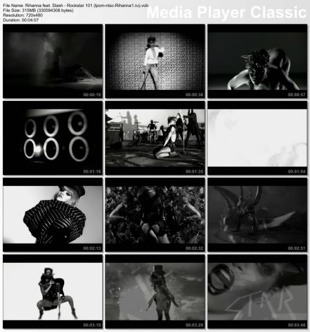 Клип Rihanna feat. Slash - Rockstar 101 DVD (Vob) скринлист