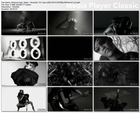 Клип Rihanna feat. Slash - Rockstar 101 DVDRip скринлист