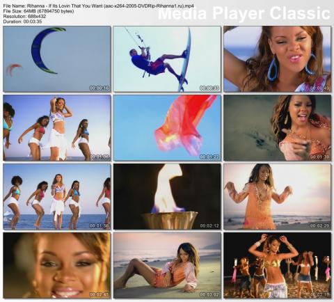 Клип Rihanna - If It’s Lovin’ That You Want DVDRip скринлист