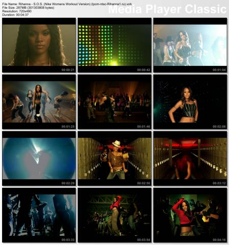 Клип Rihanna - S.O.S. (Nike Women&#039;s Workout Version) DVD (Vob) скринлист