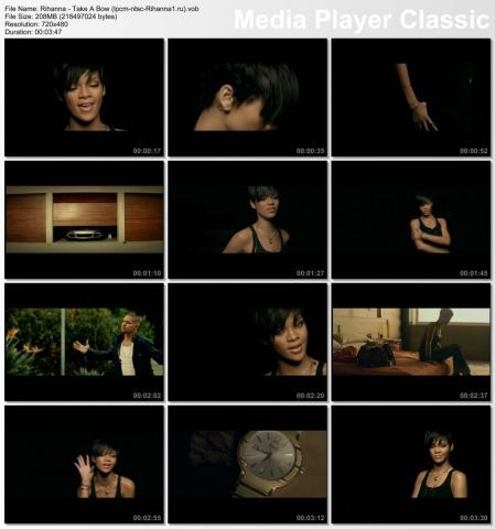 Клип Rihanna - Take A Bow DVD (Vob) скринлист
