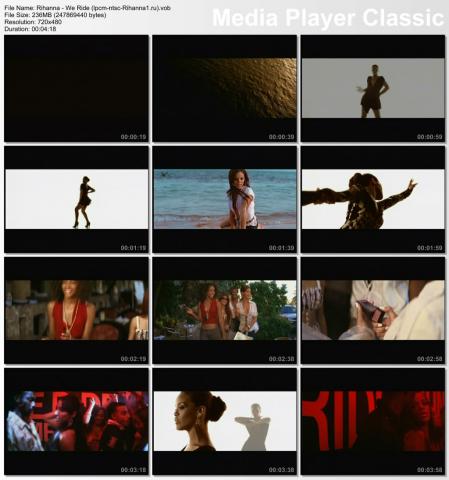 Клип Rihanna - We Ride DVD (Vob) скринлист