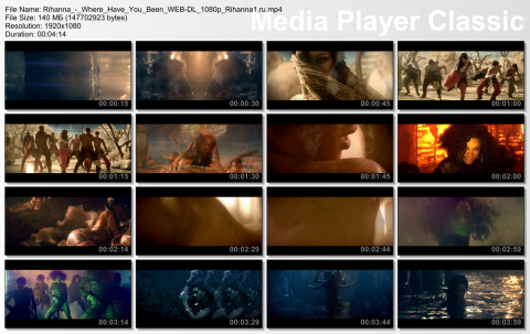 Клип Rihanna - Where Have You Been HD 1080p скринлист