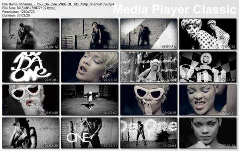 Клип Rihanna - You Da One WEB-DL HD 720p скринлист