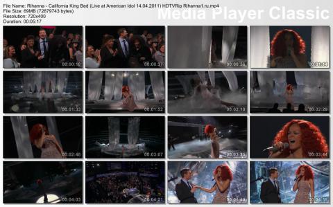 Rihanna - California King Bed (Live at American Idol 14.04.2011) HDTVRip скринлист