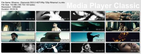 Rihanna - Diamonds DD2.0 HDTVRip 720p скринлист