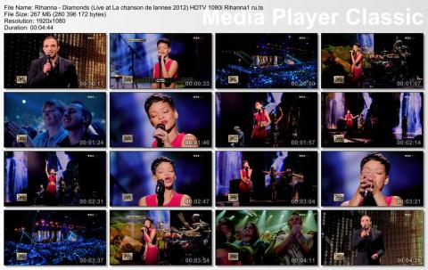 Rihanna - Diamonds (La chanson de l&#039;année 2012 29.12.2012) HDTV 1080i скринлист