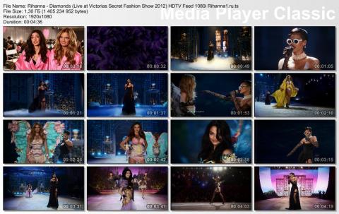 Rihanna - Diamonds (Live at Victoria&#039;s Secret Fashion Show 2012) HDTV 1080i скринлист