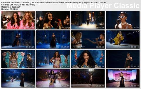 Rihanna - Diamonds (Live at Victoria&#039;s Secret Fashion Show 2012) HDTVRip 720p скринлист