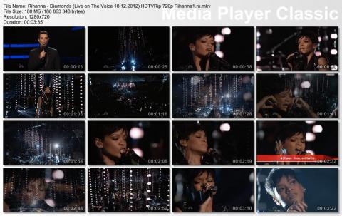 Rihanna - Diamonds (Live on The Voice 18.12.2012) HDTVRip 720p скринлист