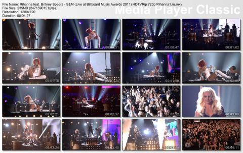 Rihanna feat. Britney Spears - S&amp;M (Live at Billboard Music Awards 2011) HDTVRip 720p скринлист