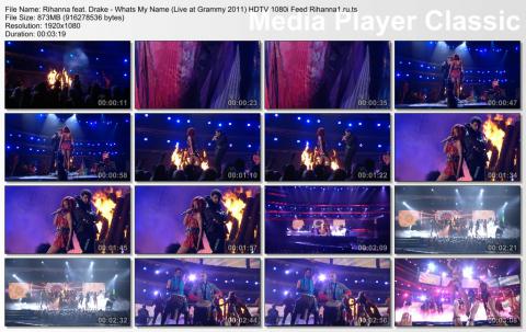Rihanna feat. Drake - What&#039;s My Name? (Live at Grammy 2011) HDTV 1080i Feed скринлист
