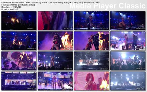 Rihanna feat. Drake - Whats My Name? (Live at Grammy 2011) HDTVRip 720p скринлист