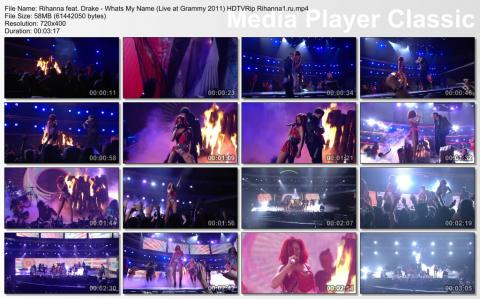 Rihanna feat. Drake - What&#039;s My Name? (Live at Grammy 2011) HDTVRip скринлист