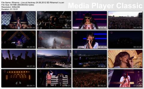 Rihanna - Live at Hackney 24.06.2012 TVRip скринлист