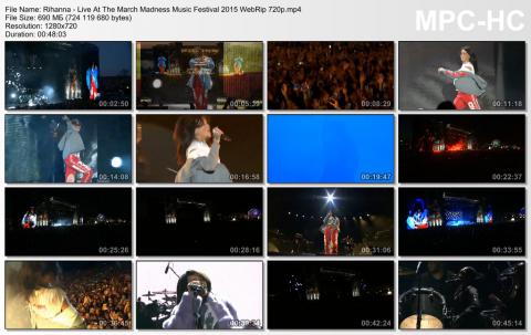 Rihanna - Live At The March Madness Music Festival 2015 WebRip 720p скринлист