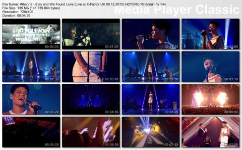 Rihanna - Stay and We Found Love (Live at X-Factor UK 09.12.2012) HDTVRip скринлист