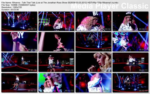 Rihanna - Talk That Talk (Live at The Jonathan Ross Show 03.03.2012) HDTVRip 720p скринлист