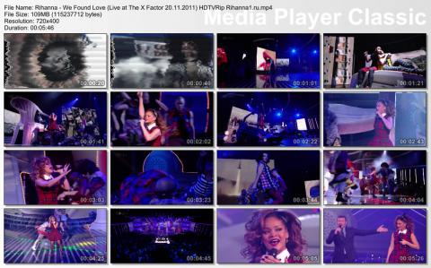 Rihanna - We Found Love (Live at The X Factor 20.11.2011) HDTVRip скринлист