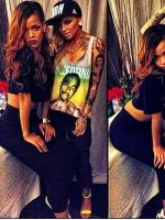 Rihanna за кулисами DWT в Анахайме (9 апреля)